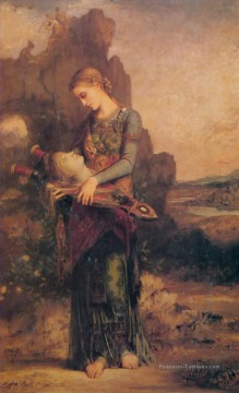  Symbolisme Art - Thrace portant la tête d’Orphée sur sa lyre 1865 symbolisme Gustave Moreau